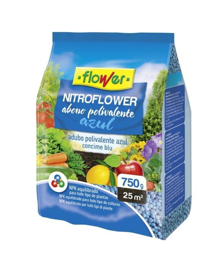 FERTILIZANTE NITROFLOWER AZUL 0'75KGS.