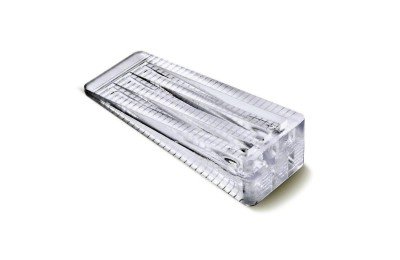 CUÑA BRINOX PLAST. TRANSP.(80X30X20MM)2U