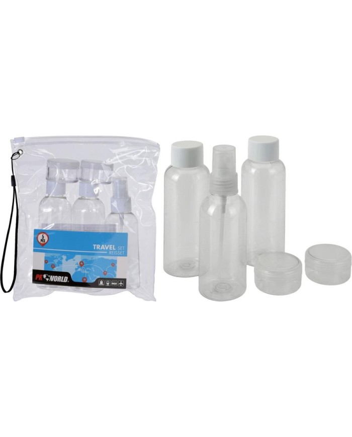BOTELLAS VIAJE PLASTICO KOOP(SET 5 PZS.)