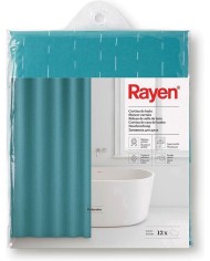 CORTINA BAÑO RAYEN POLIESTER BLANCA ESTAMPADA