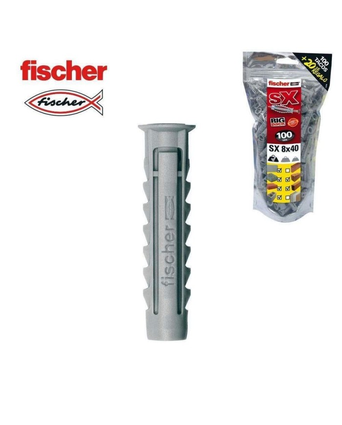 TACO NYLON SX PLUS  8 BOLSA 100+20 UND. FISCHER
