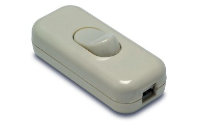 INTERRUPTOR DE PASO BASCULANTE ESTRECHO BLANCO