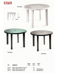 MESA REDONDA SFK 90 CMS. BLANCA