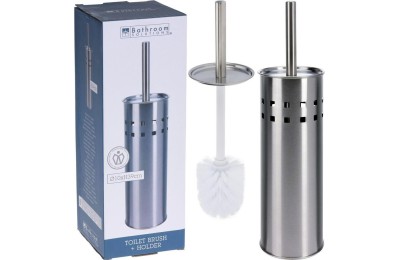 ESCOBILLA+SOPORTE INODORO INOX. BATHROOM