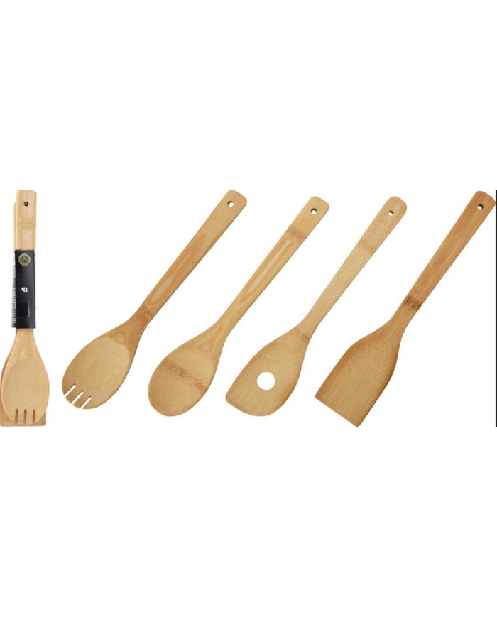 UTENSILIOS DE COCINA EH BAMBU 4PZAS.