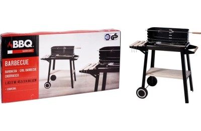 BARBACOA BBQ RECTANGULAR CARRO 54X34X65CMS.