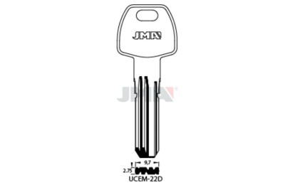 LLAVES BRUTO SEGURIDAD UCEM-22D  LATON