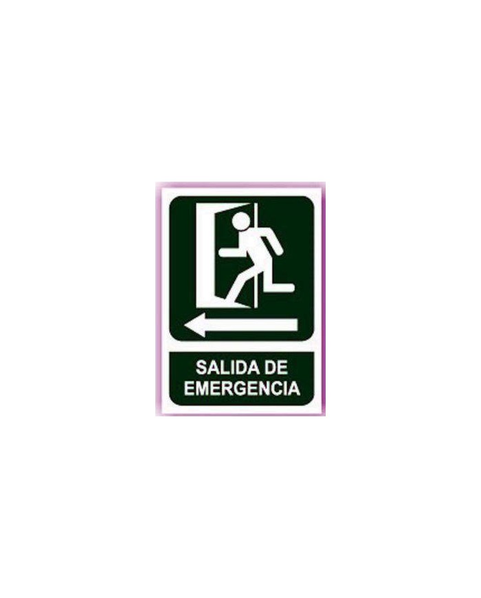 CARTEL (DIN-A4) SALIDA EMERGENCIA IZQUIERDA E-307