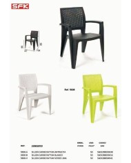 SILLON PLASTICO SFK RATTAN BLANCO