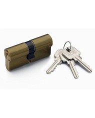 CILINDRO YALE LATONADO 80 MM. LEVA CORTA 40X40 LLAVES IGUALES 39318J