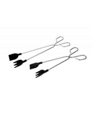 TENACILLA CARNE INOXIDABLE 30CM CON PALA NYLON