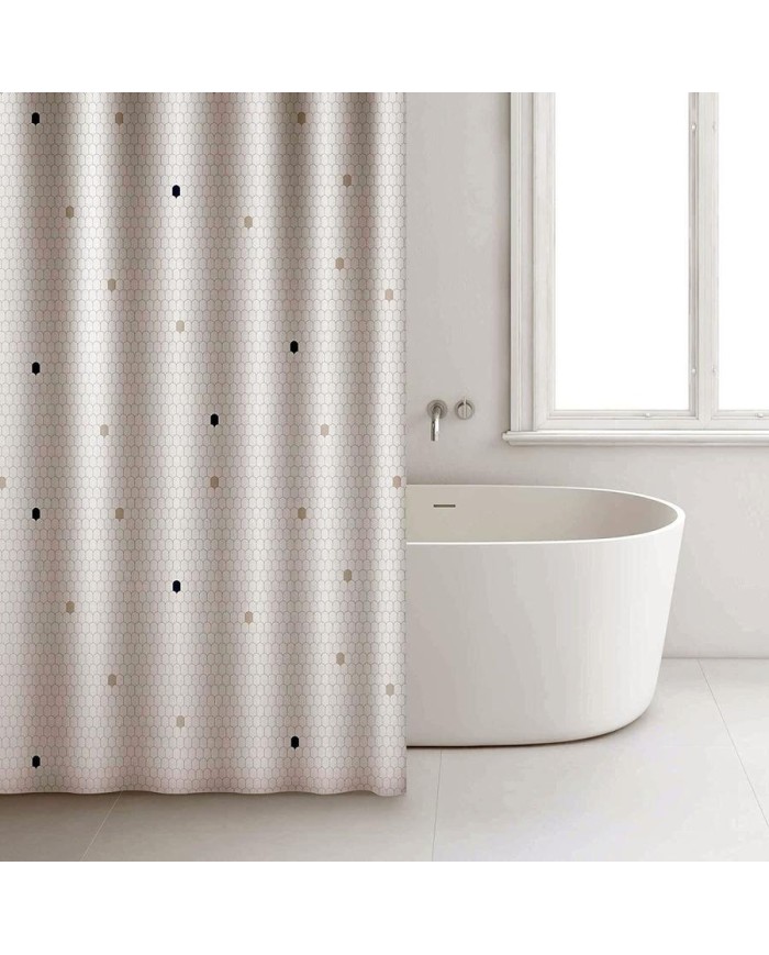 CORTINA BAÑO RAYEN POLIESTER BLANCA 2348