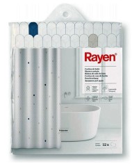 CORTINA BAÑO RAYEN POLIESTER BLANCA 2348