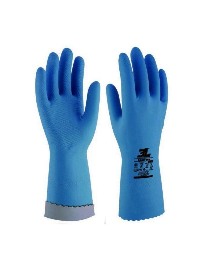 GUANTES LATEX FOOD-TEX AZUL T- 8