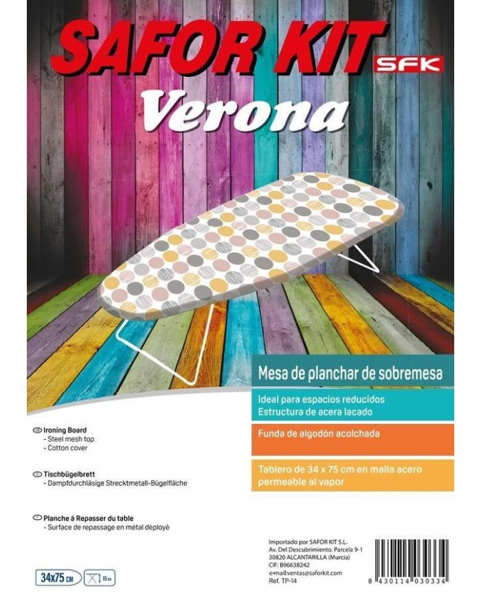 MESA PLANCHA SOBREMESA VERONA 75X34 SFK