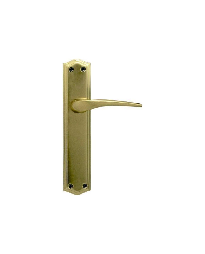 MANIVELA EQ207 LATON PULIDO CON PLACA 60MM.