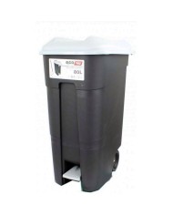 CONTENEDOR TAYG GRIS C/RU+PEDAL  80LTS.