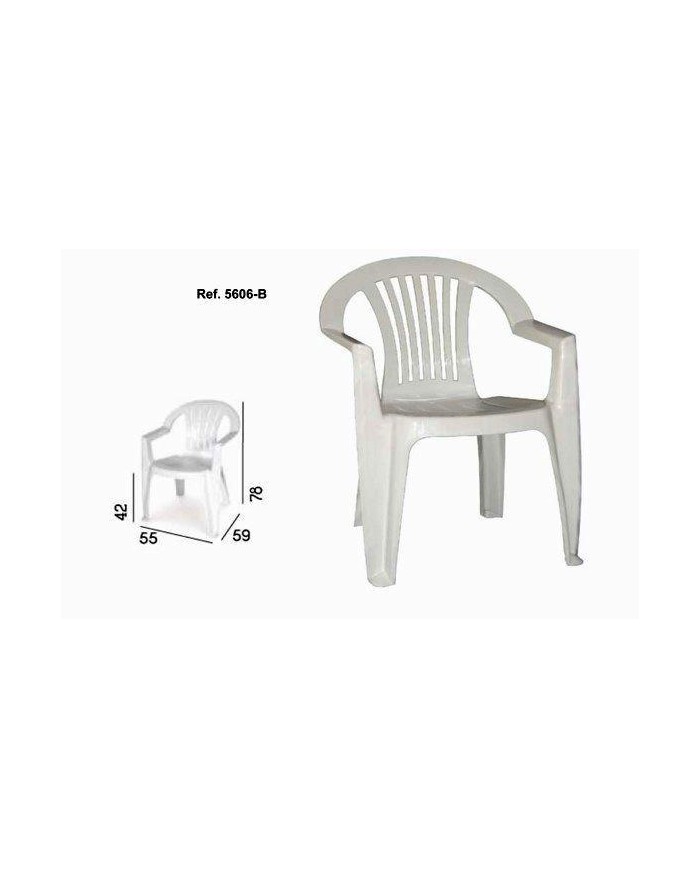 SILLA PLASTICO SFK LAGOS BLANCA (5606-B)