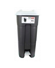CONTENEDOR TAYG GRIS C/RU+PEDAL  80LTS.