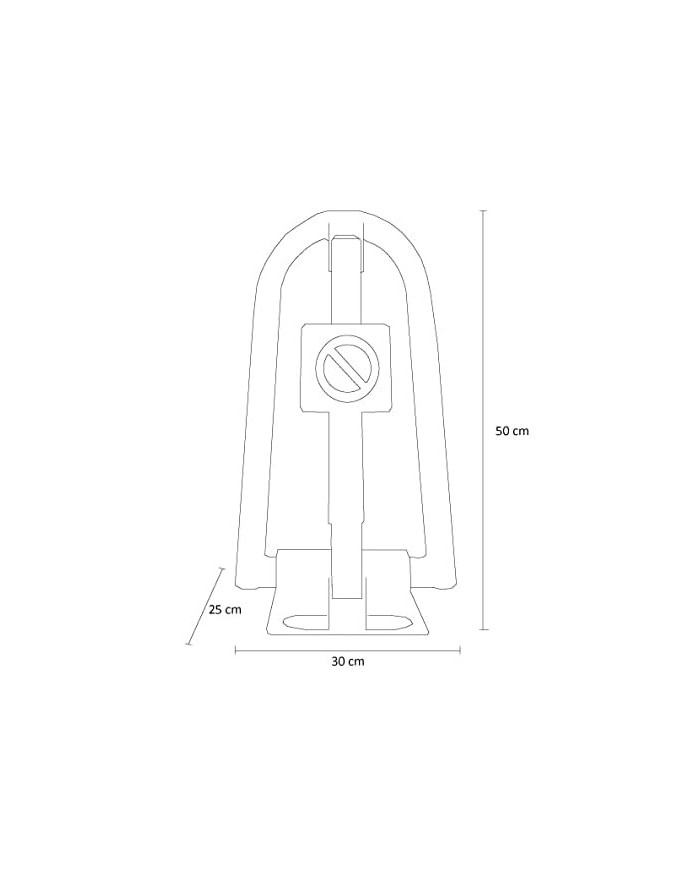 BARRERA DE PARKING U INVERTIDA BIKAIN 50X30X25 CMS.