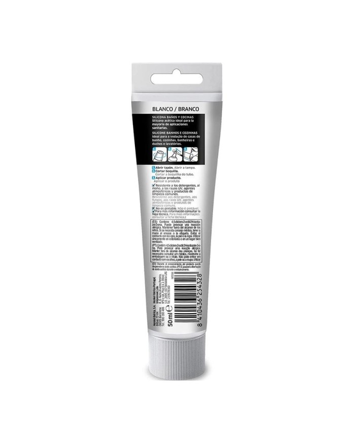 SILICONA BAÑO/COCINA 50ML.BLANCA PATTEX