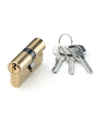 CILINDRO YALE LATONADO 80 MM. LEVA LARGA 30X50