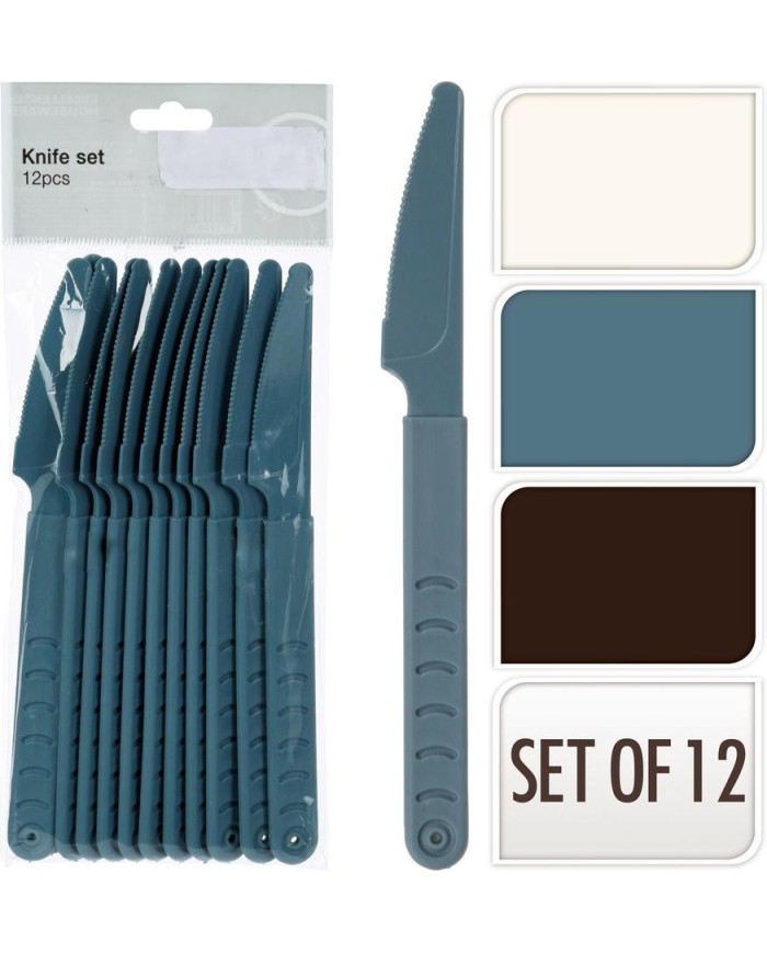 CUCHILLO EXCELLENTH PLASTICO SET 12 UND.