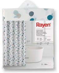 CORTINA BAÑO RAYEN POLIESTER BLANCA 2348