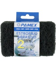 ESTROPAJO ABRASIVO PAMEX 11X7X2CM. P/2UDS