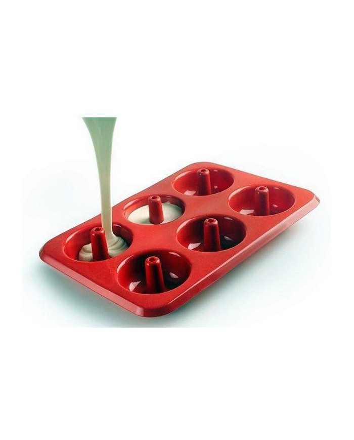 MOLDE SILICONA DONUTS 6 CAVIDADES IBILI