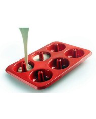 MOLDE SILICONA DONUTS 6 CAVIDADES IBILI