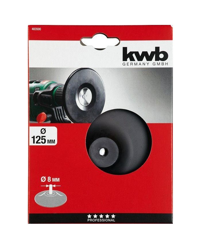 PLATO DE APOYO CAUCHO PARA TALADRO 125 MM. KWB