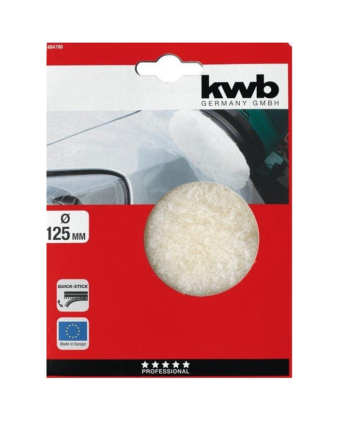 BONETE CON VELCRO KWB PARA PULIR 125 MM.