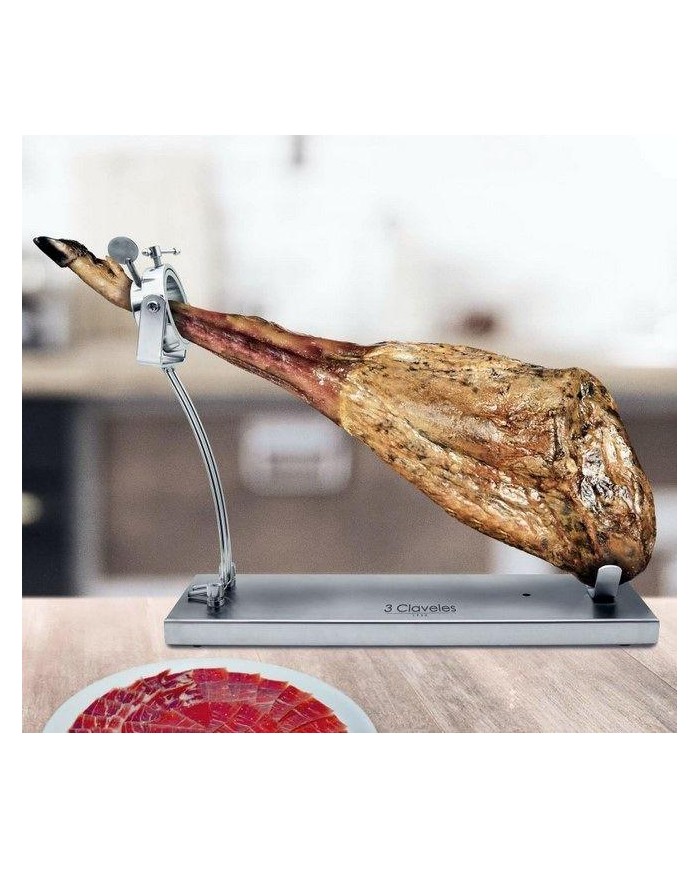 JAMONERO 3 CLAVELES A/INOX PLEGABLE CABEZAL GIRATORIO