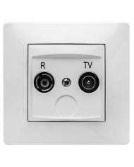 TOMA RADIO/TV EMPOTRAR SIMON 10 BLANCO 8'4X8'4X4'5 CMS.