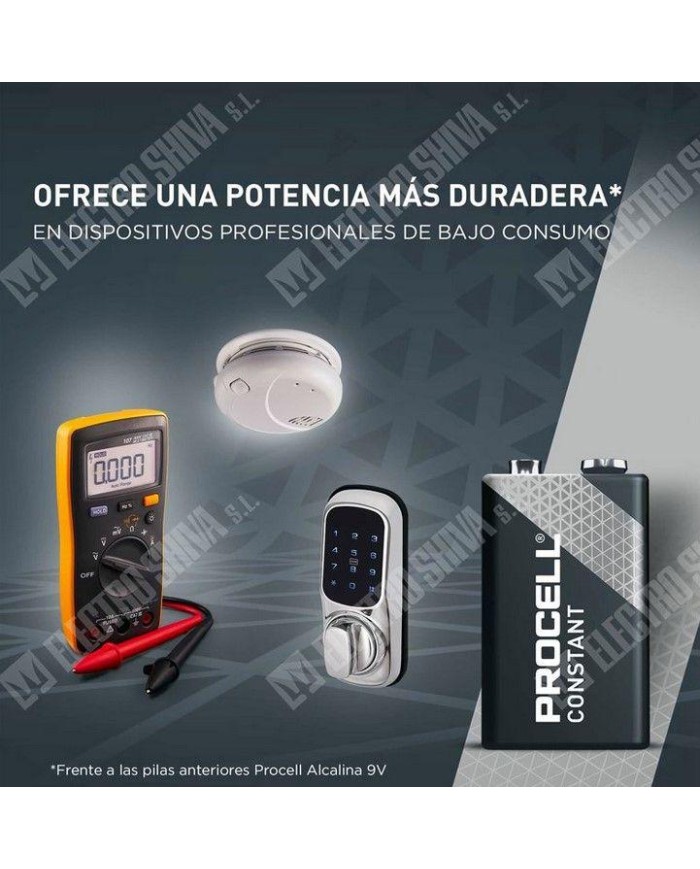 PILA PROCELL ALCALINA 9V CAJA 10 UDS.