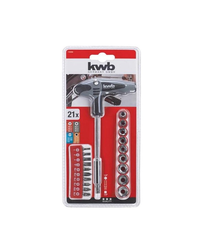 JUEGO PUNTAS ATORNILLAR 21PZAS. KWB EN T