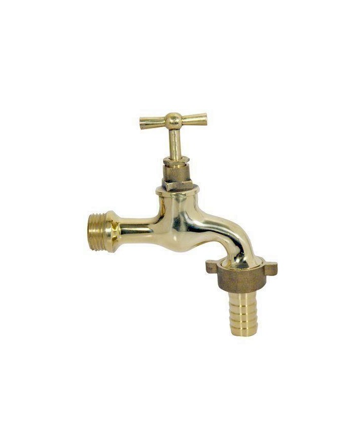 GRIFO LATON PULIDO 3/4 CON RACOR MIRTAK