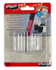 COLGADOR 1 ESCOBA BRINOX ADHES.TRANSP.1U
