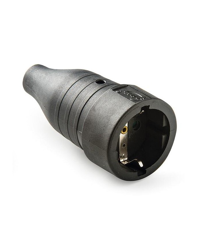 BASE ENCHUFE MOVIL 16-A GOMA NEGRA REF.:257
