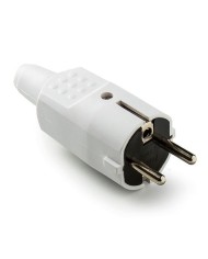 CLAVIJA ENCHUFE 16-A CAUCHO BLANCO R.1104-B