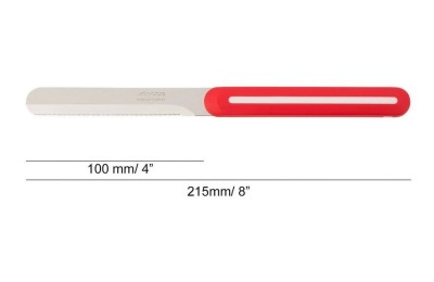 CUCHILLO ARCOS B-LINE ROJO/BLC 100 MM.
