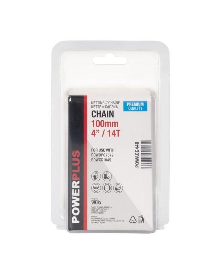 CADENA MOTOSIERRA POWERPLUS 4 100MM. - 14T - PREMIUM