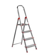 ESCALERA 2 PELDAÑOS PLATA EH