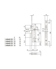 CERRADURA CISA 44661-20 PICAPORTE-PALANCA