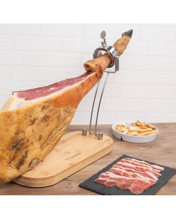 JAMONERO 3 CLAVELES PLEGABLE A/INOX. CABEZAL GIRATORIO