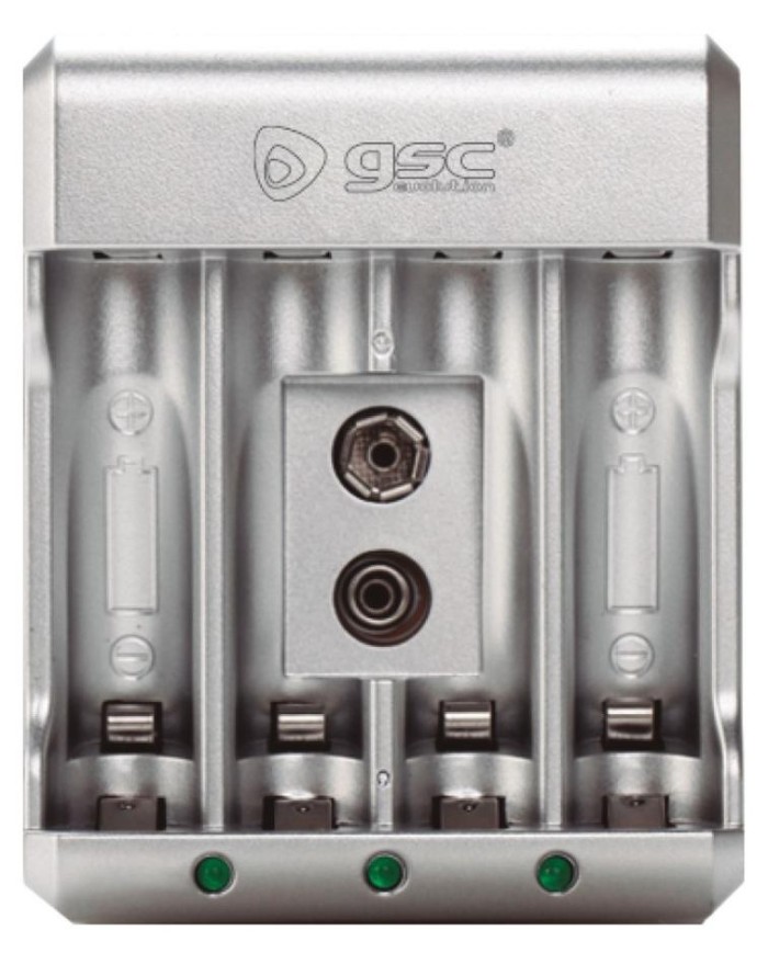 CARGADOR GSC DE PILAS RECARGABLES AA/AAA/9V