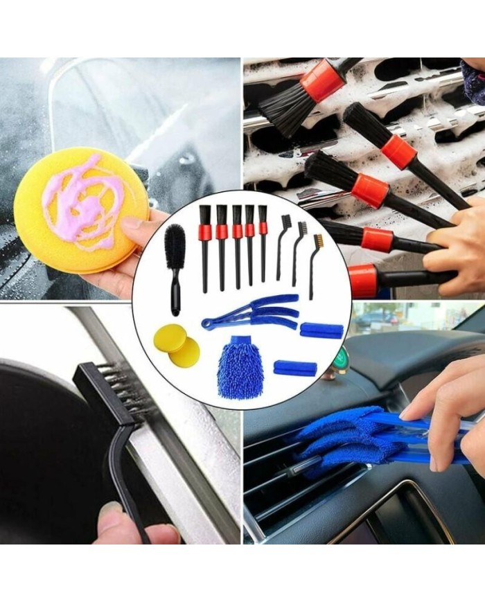 JUEGO LIMPIEZA COCHE INTERIOR/EXTERIOR 15PZAS. RZTOOLS