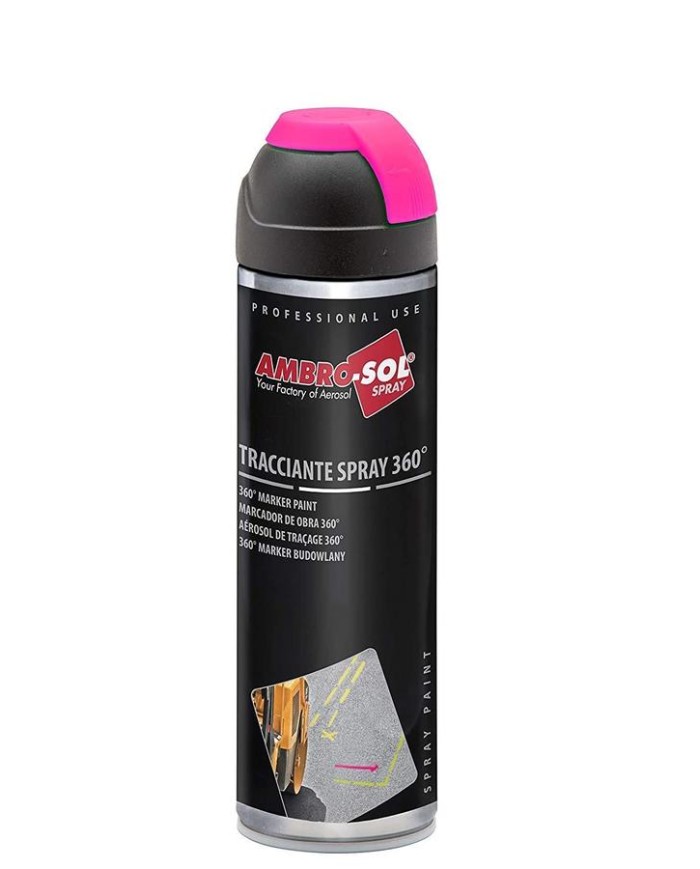 MARCADOR OBRA SPRAY 500ML. FUCSIA