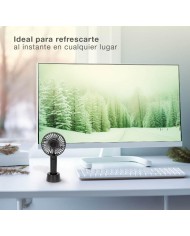 VENTILADOR DE MANO RECARGABLE NEGRO GSC
